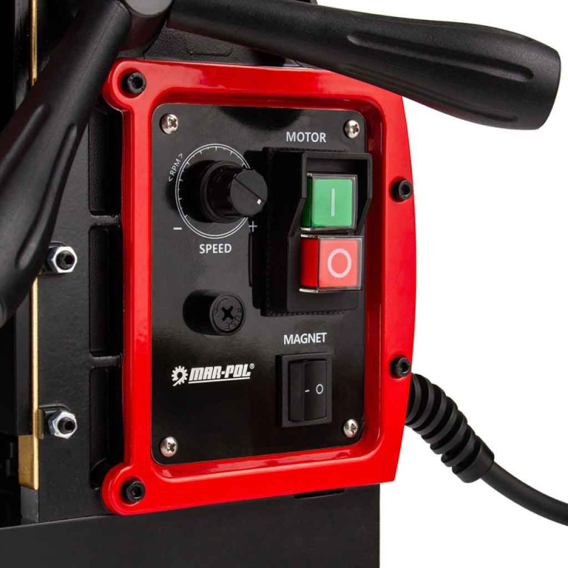 Vŕtačka s magnetickým stojanom 1480 W, sila upnutia 11 500 N, regulácia otáčok, MAR-POL 3
