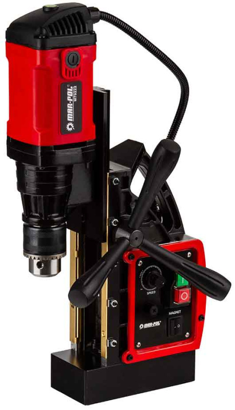 Vŕtačka s magnetickým stojanom 1480 W, sila upnutia 11 500 N, regulácia otáčok, MAR-POL 1
