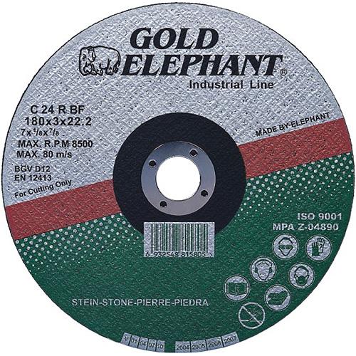 Kotúč Gold Elephant 42C T42 115x2,5x22,2 mm, rezný na kameň