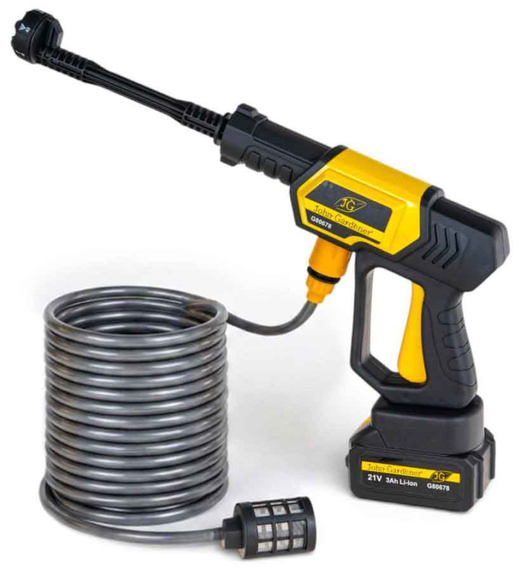 Akumulátorový vysokotlakový čistič, 500 W, tlak 7 barov, 3,7 l/min, 2 x 3Ah batéria, GEKO 1