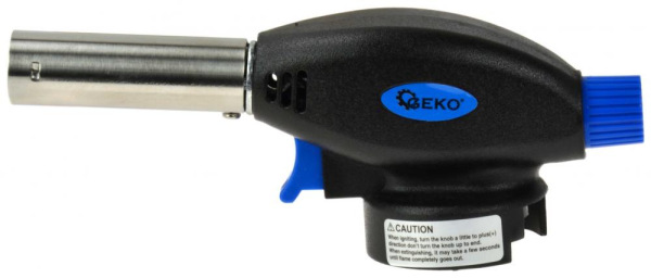 Spájkovacia lampa na plynovú kartušu 225g, piezo zapaľovanie, GEKO