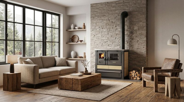 Sporák Pro PANONIA Ceramic, 10 kW, béžový, pravý vývod 1