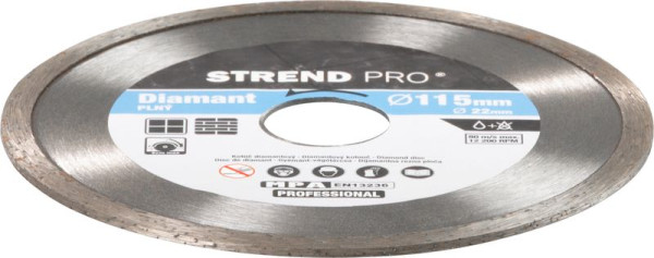 Kotúč Strend Pro 521B, 115 mm, diamantový, plný 1