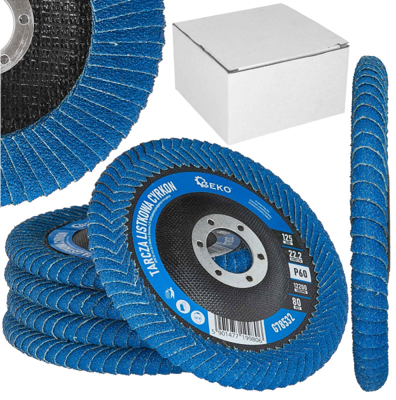 Brúsny lamelový kotúč na zvary 125 x 22,2 zrno 60 ZIRKON, GEKO