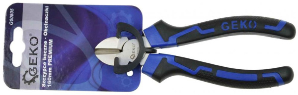 Kliešte bočné štikacie 160 mm, dvojplastová rukoväť, GEKO PREMIUM 3