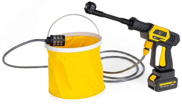 Akumulátorový vysokotlakový čistič, 500 W, tlak 7 barov, 3,7 l/min, 2 x 3Ah batéria, GEKO 7