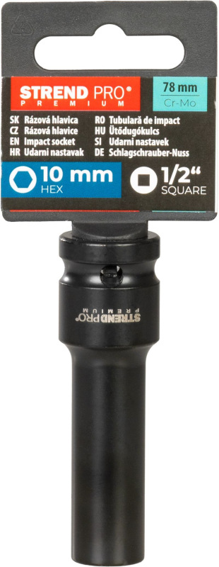 Nadstavec Strend Pro Premium, rázový, predĺžený, 1/2", 6-hran, CrMO, 10 mm 3