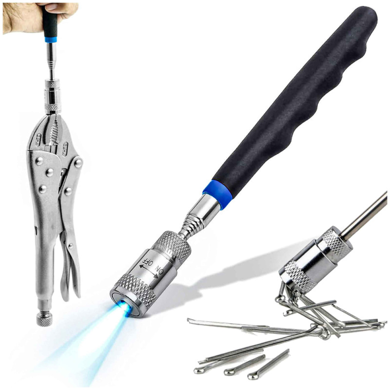 Vyťahovač magnetický teleskopický + Led 80 cm, GEKO 3