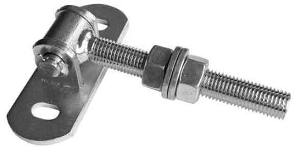 Nastaviteľný záves M16, závit. tyč 130 mm, základňa 115x40x5 mm, colný sadzobník 7308 9098 3