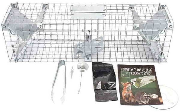 Pasca na kuny, potkany a norky, 65x17x20cm, dvojvchodová, XL-TOOLS 1