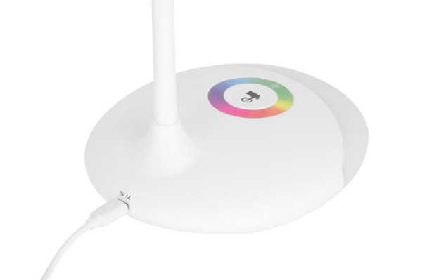 Lampa LED, stolná, stmievateľná, biela, RGB podsvietenie, USB, 5 W 3