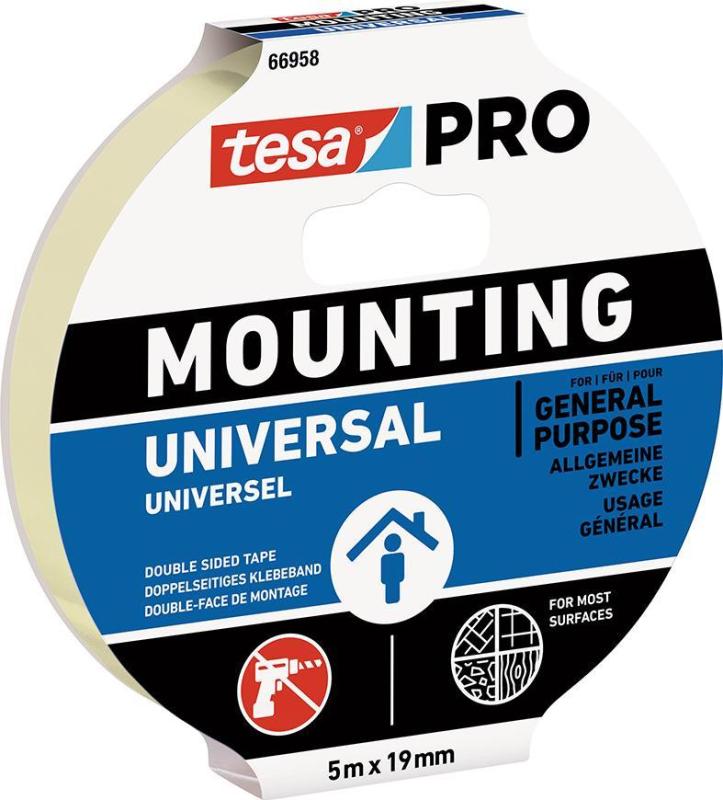 Páska tesa® Mounting PRO Universal, montážna, obojstranná, lepiaca, 19 mm, L-5 m