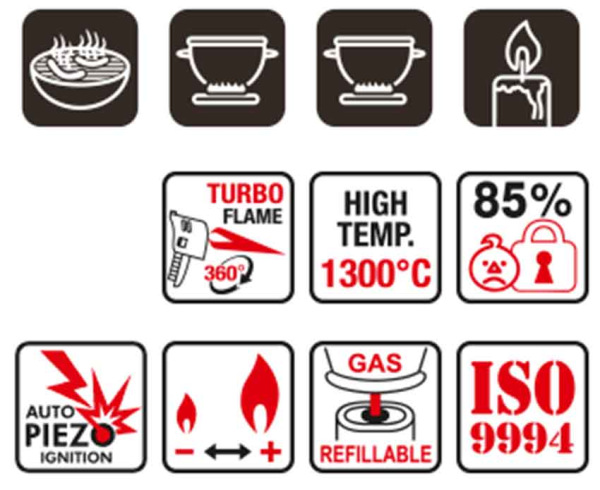 Piezo zapaľovač s predĺžením SYRIUS, ELICO 1