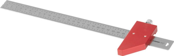 Pravítko Strend Pro Premium, tesárske, 300 mm, nastaviteľný doraz, s magnetom 2