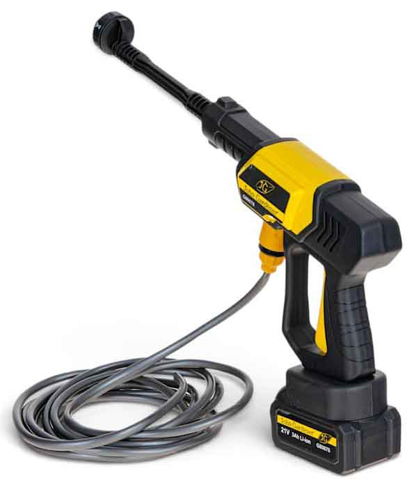 Akumulátorový vysokotlakový čistič, 500 W, tlak 7 barov, 3,7 l/min, 2 x 3Ah batéria, GEKO 12
