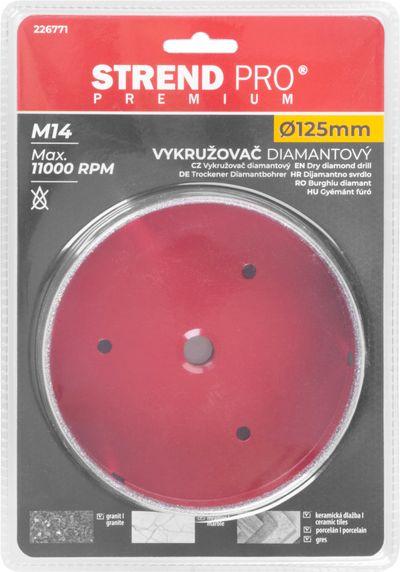 Vyrezávač Strend Pro Premium DCB11, 125 mm, M14, HD, korunka, diamant, professional 3