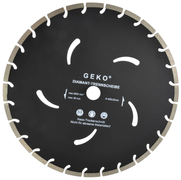 Diamantový kotúč segmentový 400 x 32 x 4,3 mm, segment 10 mm, PROFI, GEKO