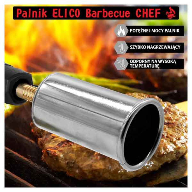 Grilovací plynový horák s reguláciou a piezo zapaľovaním, ELICO 3