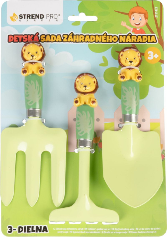 Sada náradia Strend Pro, záhradnícka, detská, 3-dielna, ABS + oceľ, lopatka hrable a vidly 2