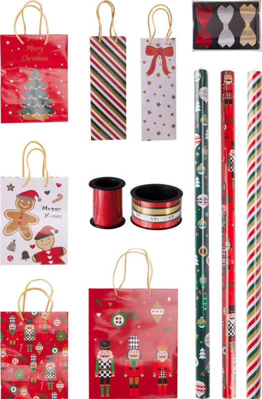 Baliaci papier a tašky, vianočný set 1