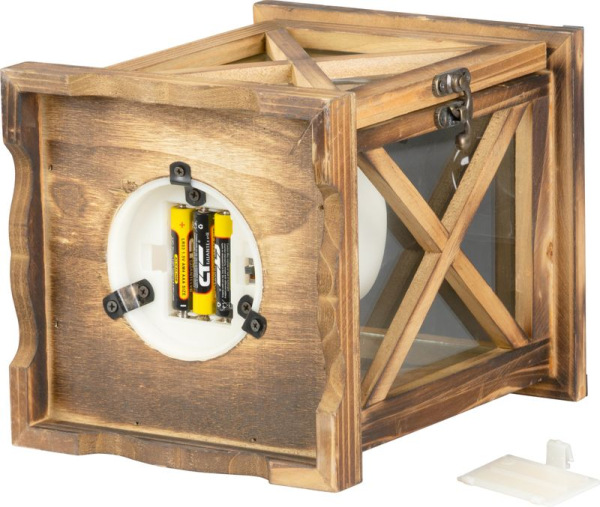Lampáš MagicHome LW8834, 16x16x35 cm, LED, 3xAAA, drevo 5