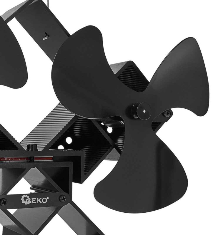 Ventilátor ku krbu bez magnetu, dvojitý, GEKO 4