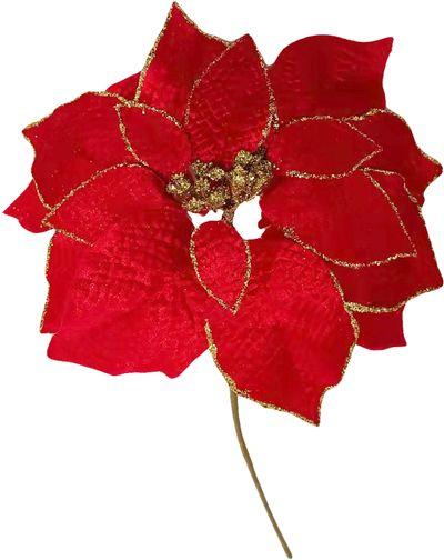 Kvet MagicHome Vianoce, Poinssetia, červená, stonka, veľkosť kvetu: 35 cm
