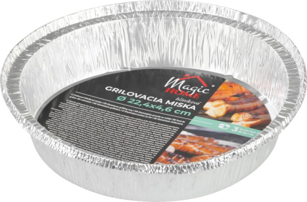 Miska MagicHome, 22,4x4,6 cm, grilovacia, 3 ks, Alu, okrúhla 2