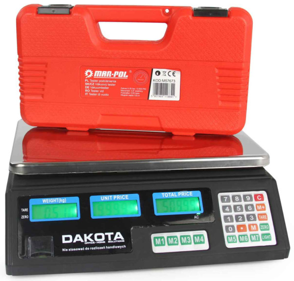 Digitálna stolná váha do 40 kg, plocha váženia 33 x 23 cm, DAKOTA 3