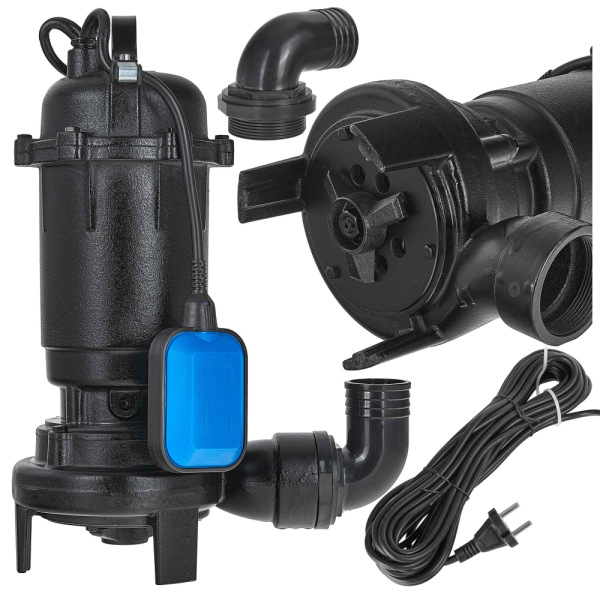 Čerpadlo kalové s rezacími nožmi 230V/50Hz, 20.000l/h, 750 W, 2 ", výtlak 8 m, GEKO