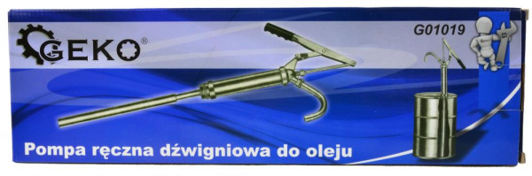 Ručná páková pumpa na olej, objem 0,35 l, teleskopická sacia rúra, 2 závity, GEKO 5