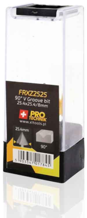 Stopková fréza do dreva, špic = 90°, priemer 25.4 mm, stopka 8 mm, XL-TOOLS 2