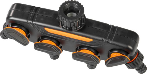 Rozbočovač Strend Pro Garden, spojka, záhradný, 4-way, s ventilmi 1