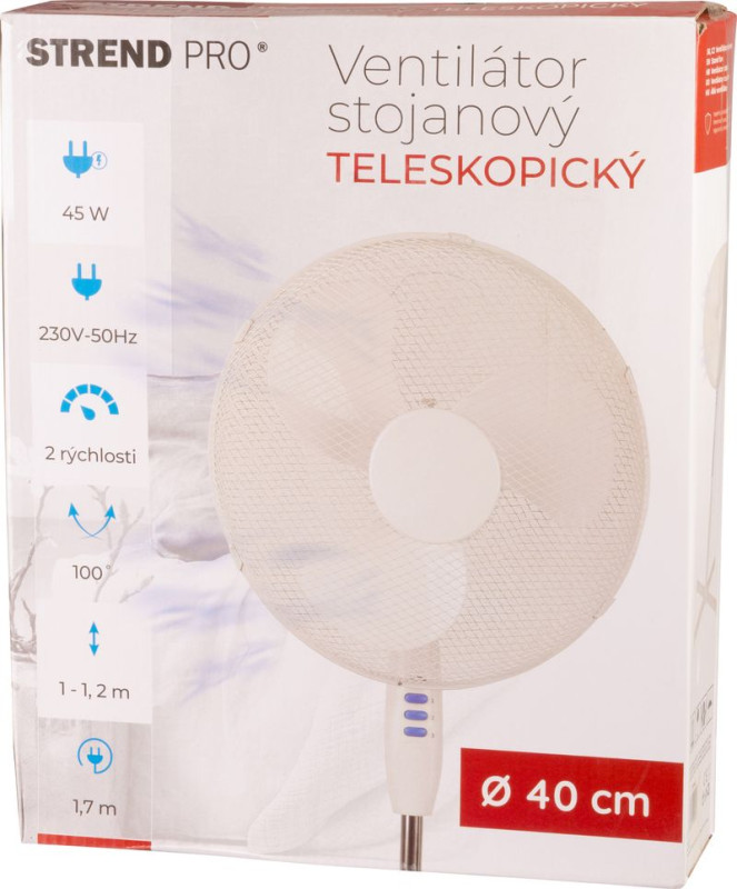 Ventilátor Strend Pro, stojanový, 40 cm, 45 W 5