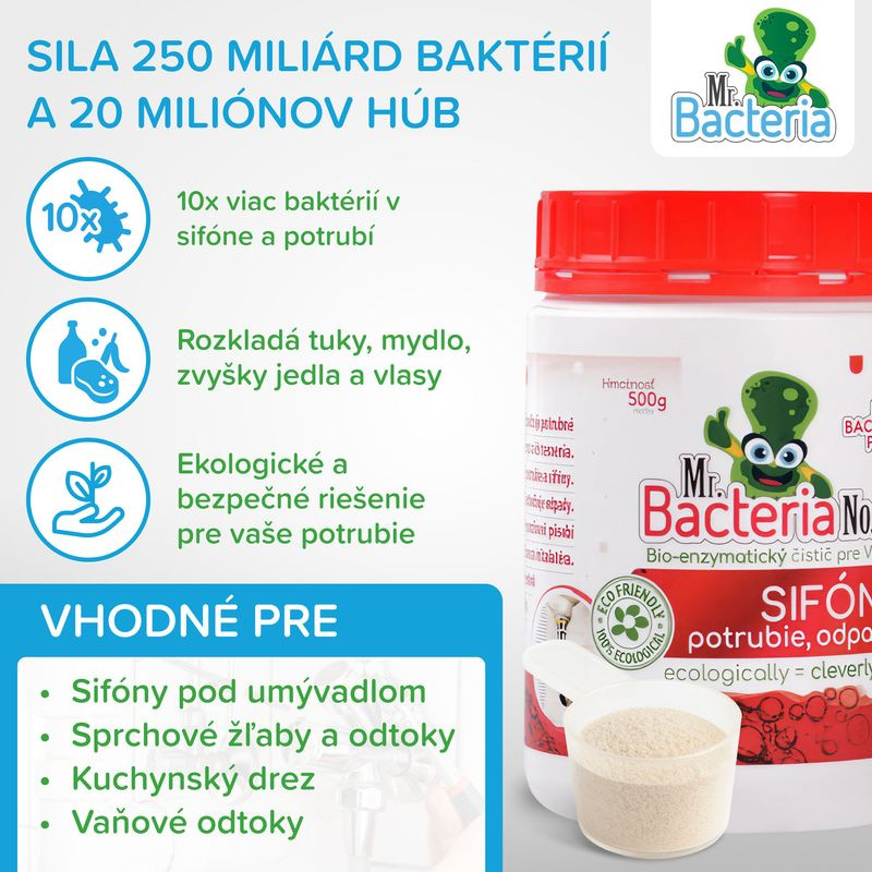 Aktivátor Mr.Bacteria No.5, do sifónu, 500 g 1