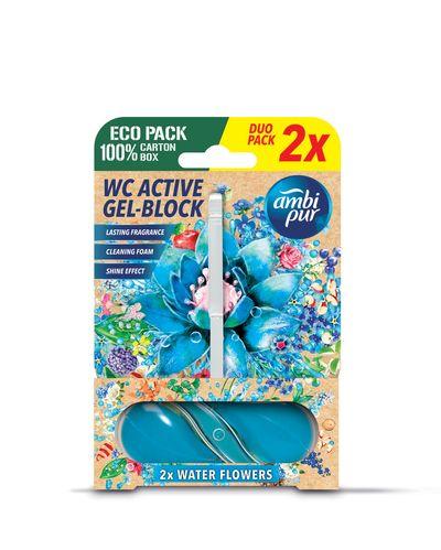 Ambipur WC Active gel-blok vodné kvety 2x45g