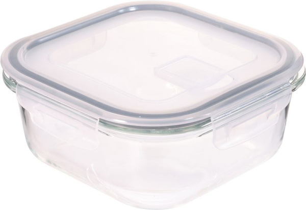 Dóza MagicHome, sklenená, štvorcová, 1200 ml, s vekom, s ventilom na odvetrávanie 2