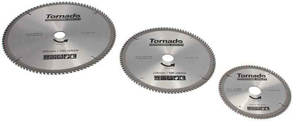 Pílový kotúč s SK plátkami 210 x 2,5 x 30, 100 zubov, na rezanie hliníka, TORNADO 6