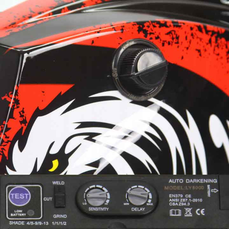 Kukla zváračska samostmievacia F2, priezor 100 x 83 mm, 4 senzory, profesionálna, MAR-POL 5