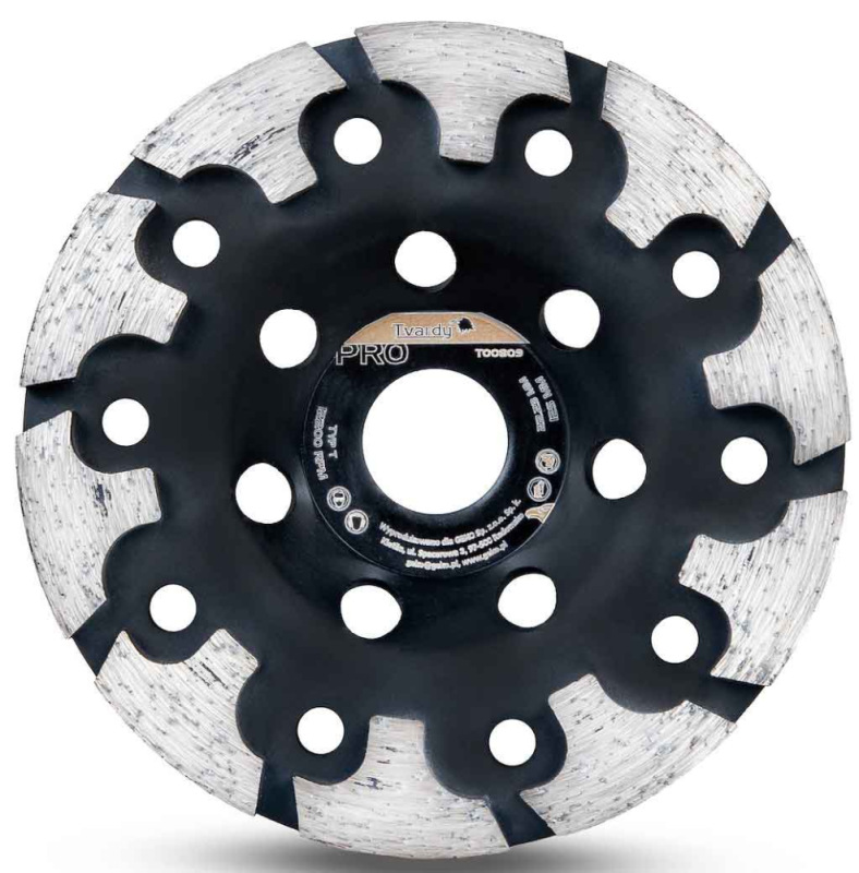 Brúsny diamantový kotúč 125x5x22,23 mm, segmentový typ-T, PROFI, TVARDY