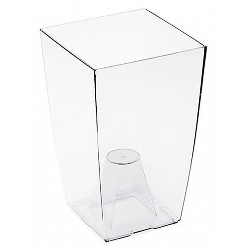 Kvetinac FINEZJA, 125x125x200 mm, číry transparent