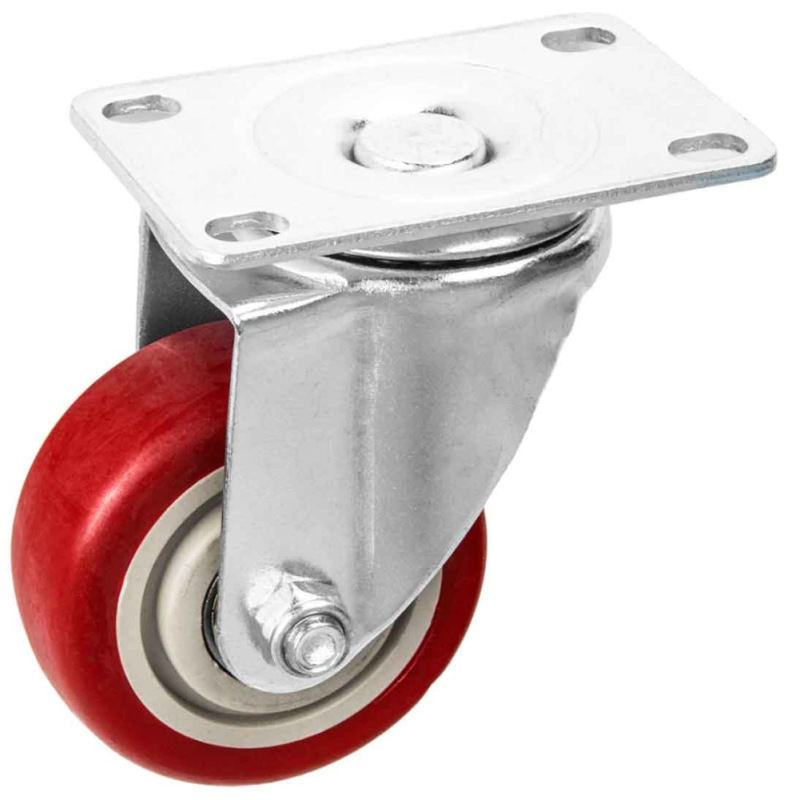Sada 4 otočných koliesok 75 mm, nosnosť 100 kg - 2 kolieska s brzdou, GEKO 2