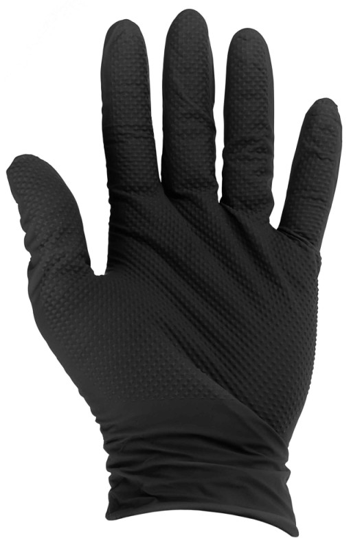 Rukavice nitrilové čierne, sada 50ks, veľkosť XL, SOLID GRIP, GEKO 2
