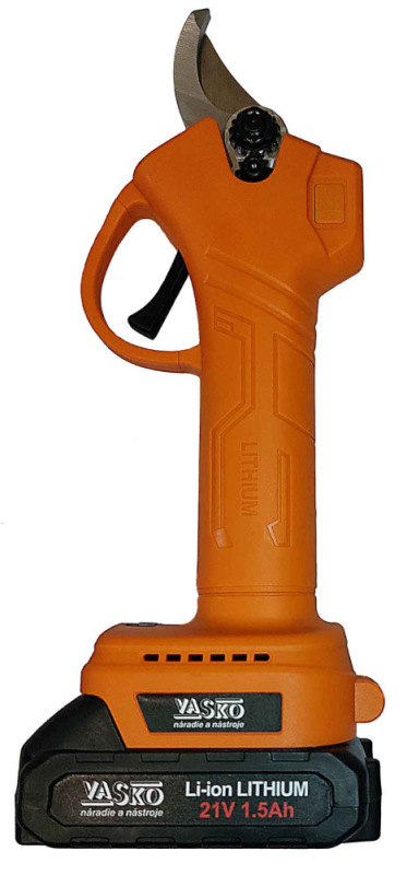 Akumulátorové záhradnícke nožnice, 2x1,5Ah batéria, 21V,1x nabíjačka, max. rez 25mm, VASKO