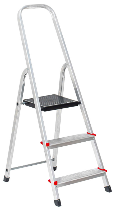 Schodíky hliníkové jednostranné - 3 stupne, 60 cm, nosnosť 120 kg, VASKO