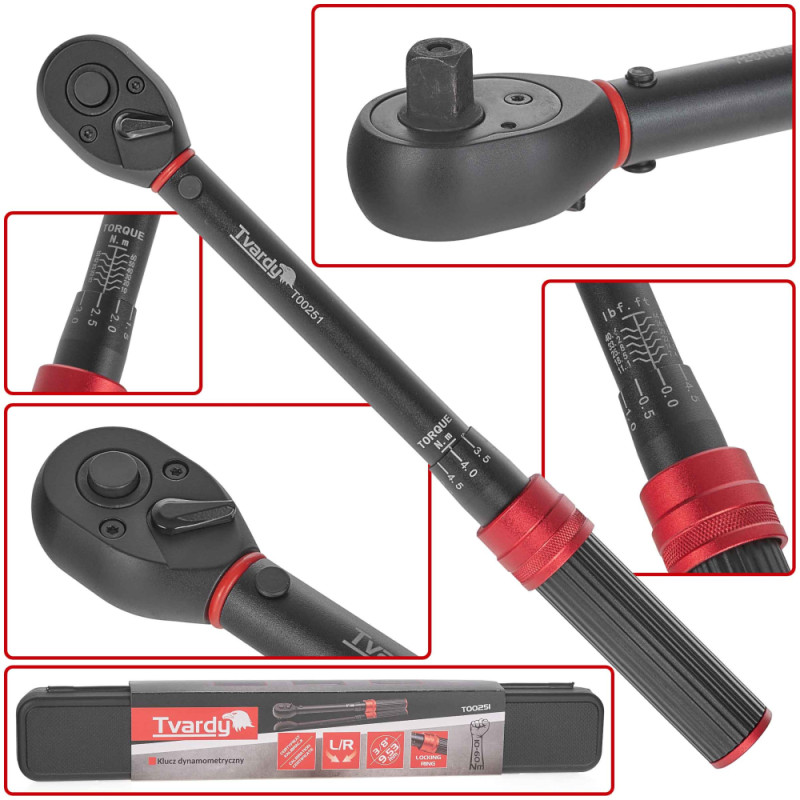 Kľúč momentový ohybový 10-60 Nm 3/8", TVARDY