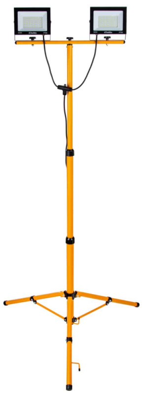 LED reflektor 2x50W s teleskopickým stojanom, studená biela 4500K, KELTIN 8