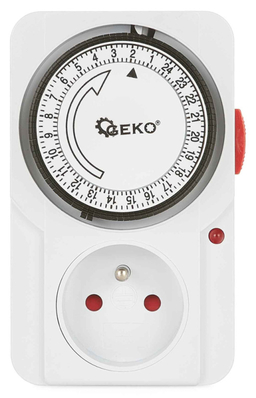 Mechanický časový spínač elektrického prúdu, 230V, GEKO