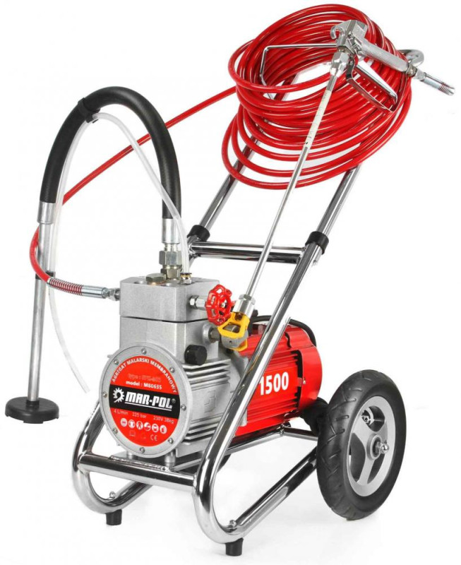 Maliarsky agregát, 230 V, pracovný tlak 225 barov, výdatnosť 4 l/min, MAR-POL 3