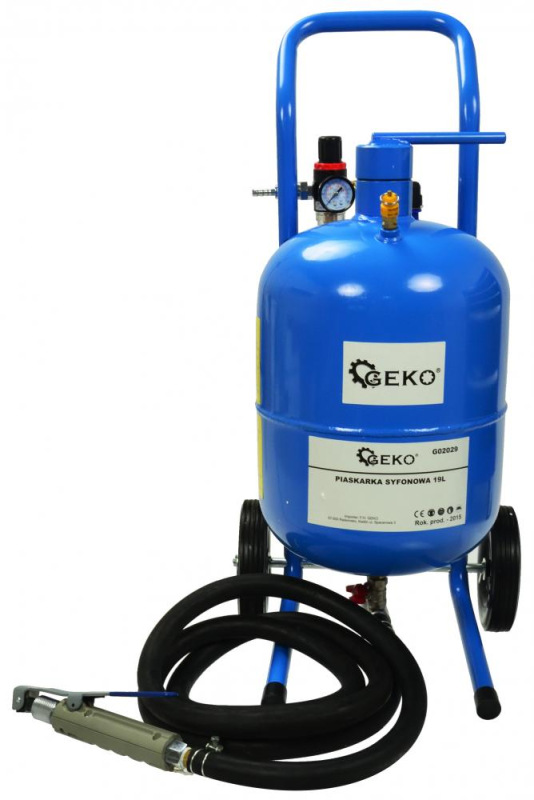 Prenosná pneumatická pieskovačka, objem 19l, pracovný tlak 4-8 barov, GEKO 15